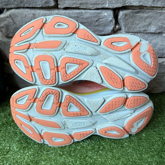 Hoka One One Pink and Yellow Sneakers - Picture 10 of 10